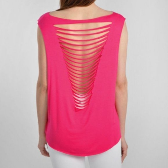 Jala-Cut-out Muscle Tank - Picture 2 of 2